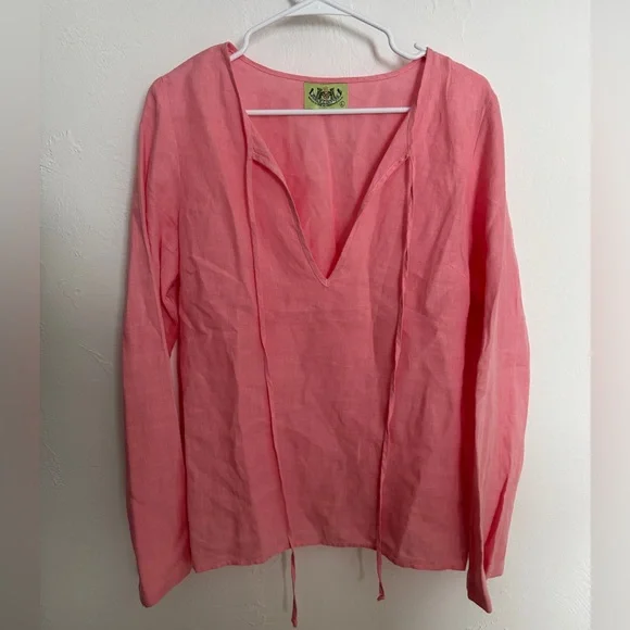 Juicy Couture Pink Linen Long sleeve L - Picture 1 of 4